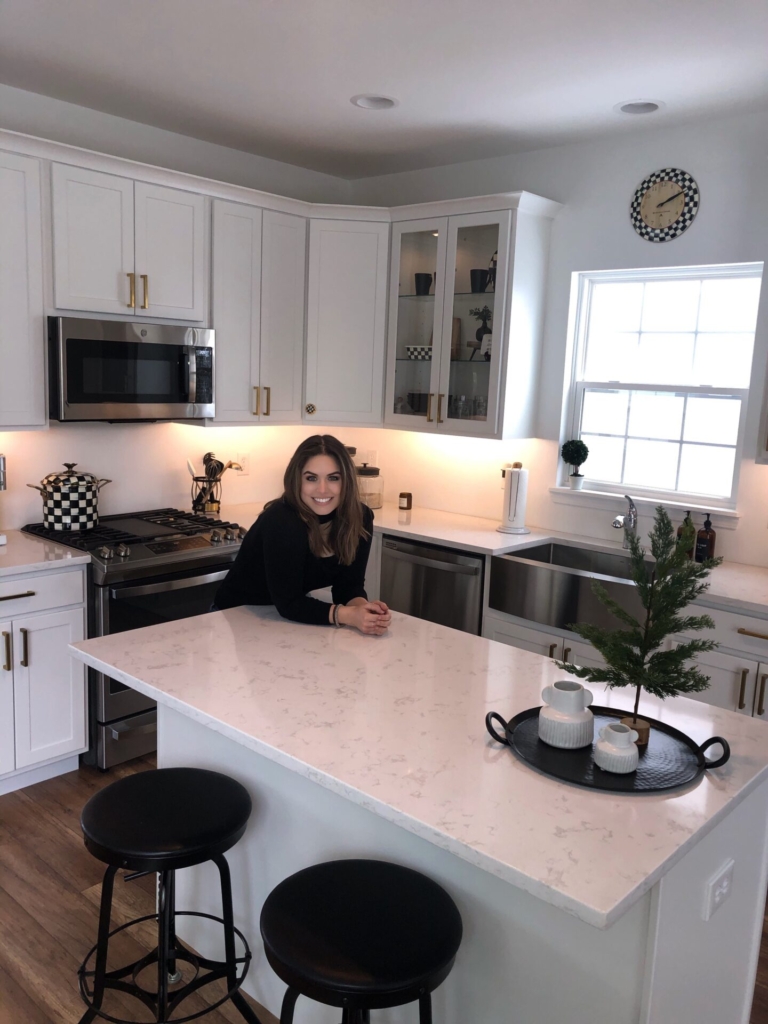 Nurse, Erica Mazur, says first-time buying experience was a breeze with Shodeen Homes at South Mill Creek Village Homes in Geneva.